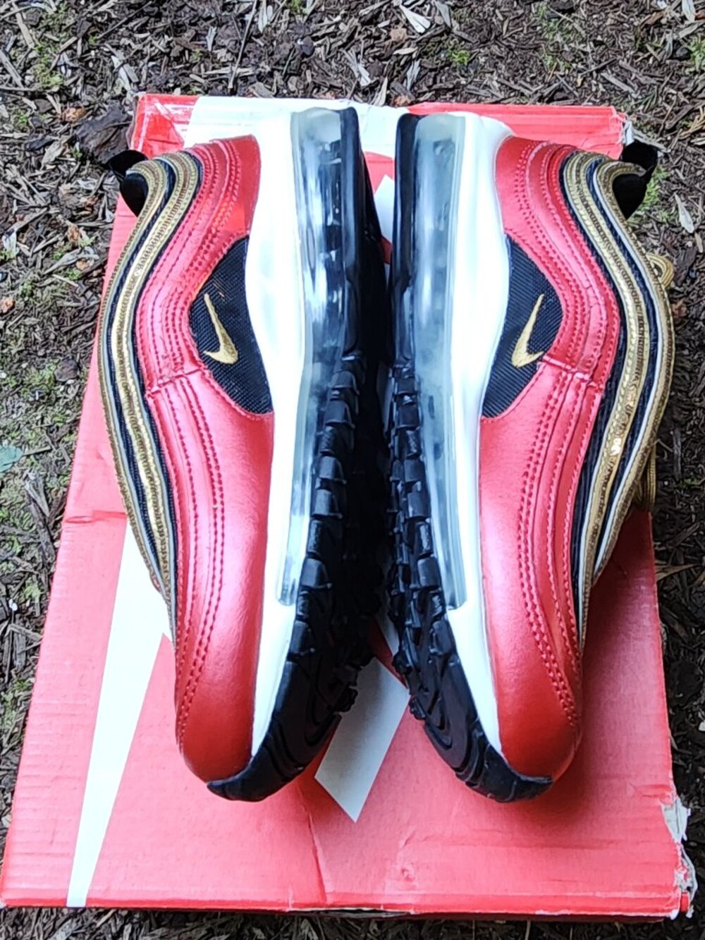 *NWB* Nike Air Max 97 Gold Sequin Women's 7.5, Youth 6, Men's 6 - Picture 6 of 16